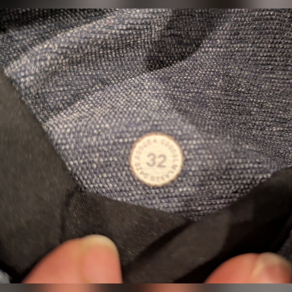 Lululemon ABC Pant Skinny Tech Stretch Canvas 5-Pocket Pants Heathered Black 32 - Picture 14 of 17